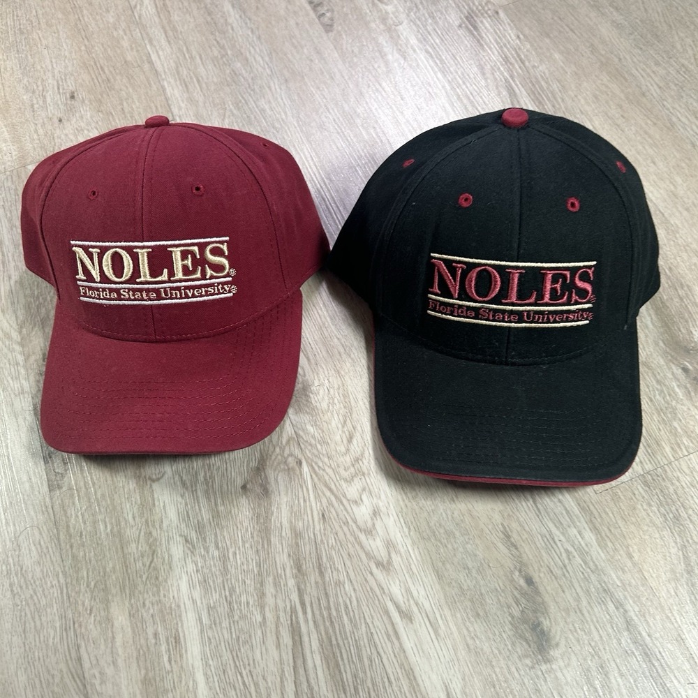 The Game Florida State Seminoles‎ Snapback Hat Garnet Black Lot of 2 Caps